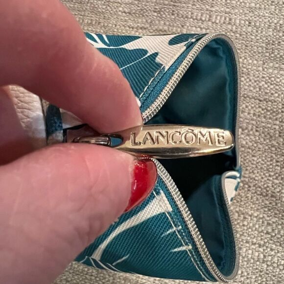 Lancôme cosmetics bag teal and white - Picture 6 of 9